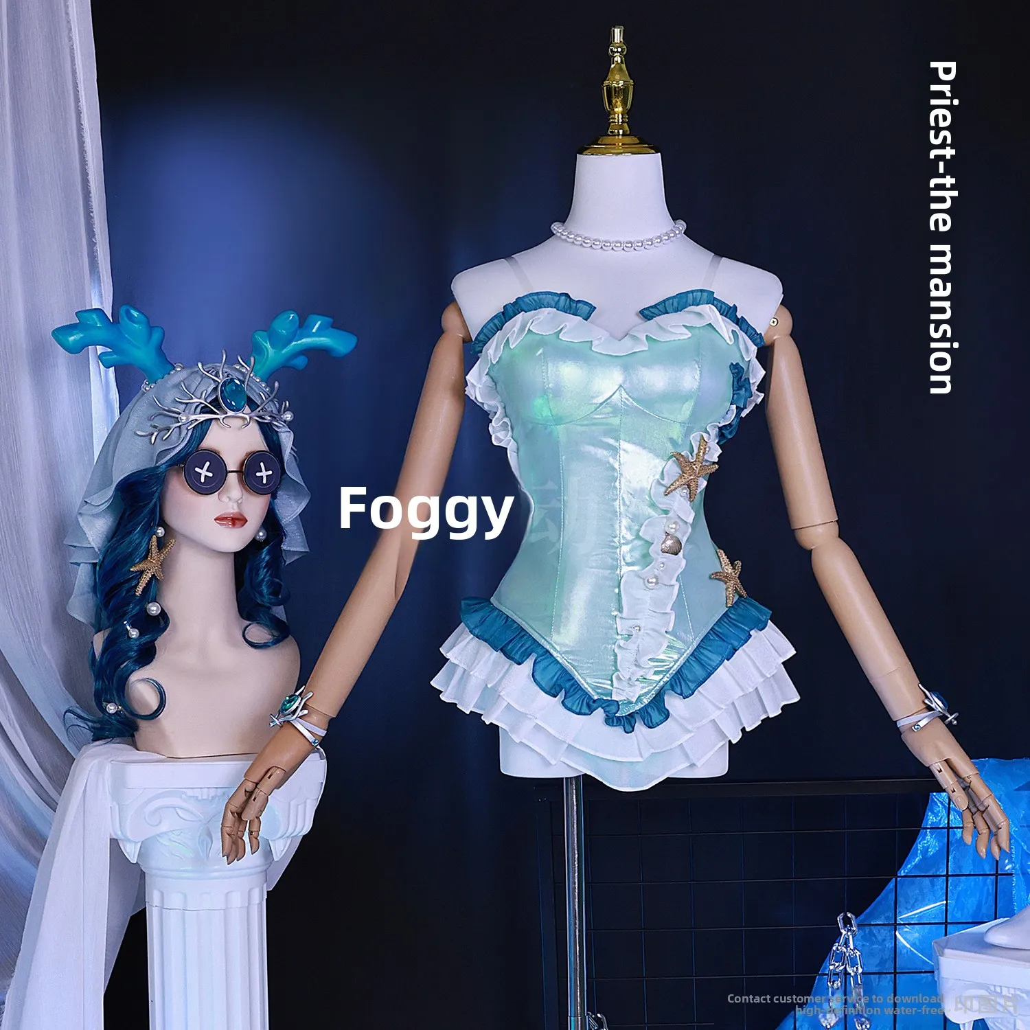 

Unique Identity V Cosplay Costume Set,Priestess Inspired Halloween Performance Outfit,Anime Style Second-dimensional costumes