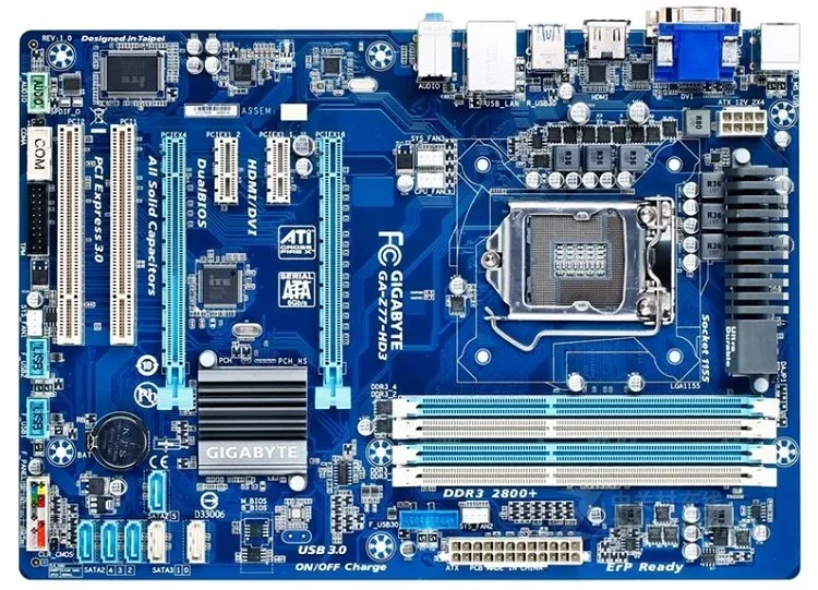 

Z77 Материнская плата Gigabyte для GA-Z77P-D3 1155 Материнская плата поддержка 1230 V2 3470