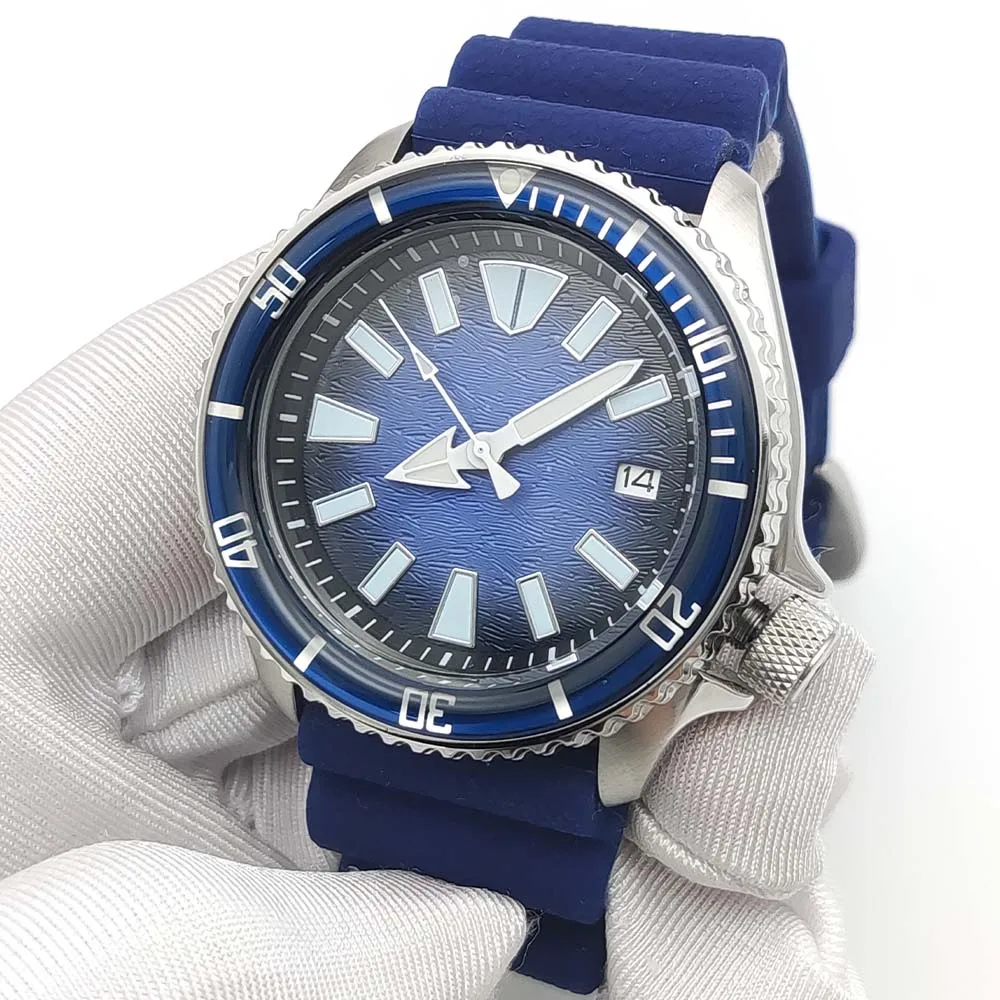 New Casual Business Automatic Mechanical Sapphire NH35 Watch Men\'s Luminous Waterproof Clock Dark Blue Watch