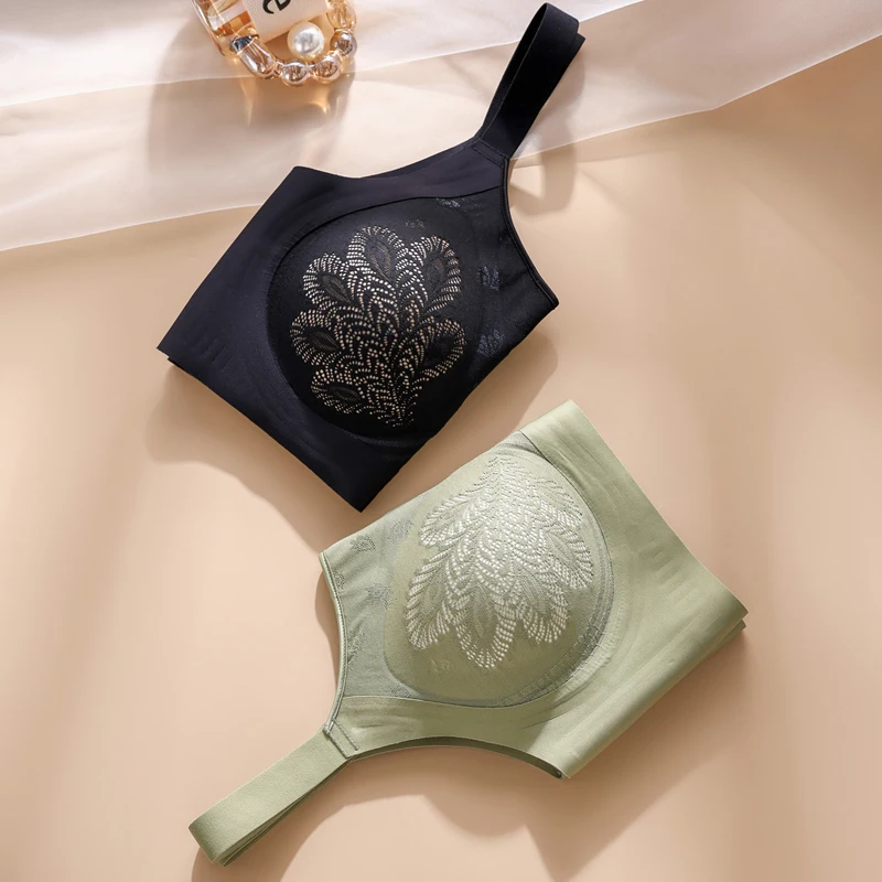 Sujetador reductor de talla grande liso sin aros de figura completa para mujer