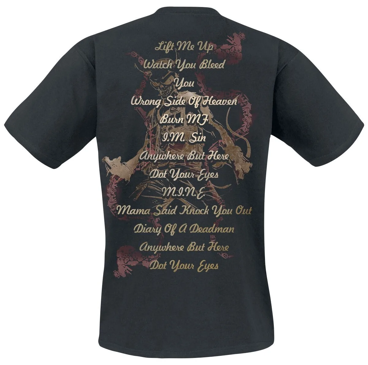 Five Finger Death Punch Vintage Poster Skull Soldier Print T-Shirt Unisex Metal Fans Tee
