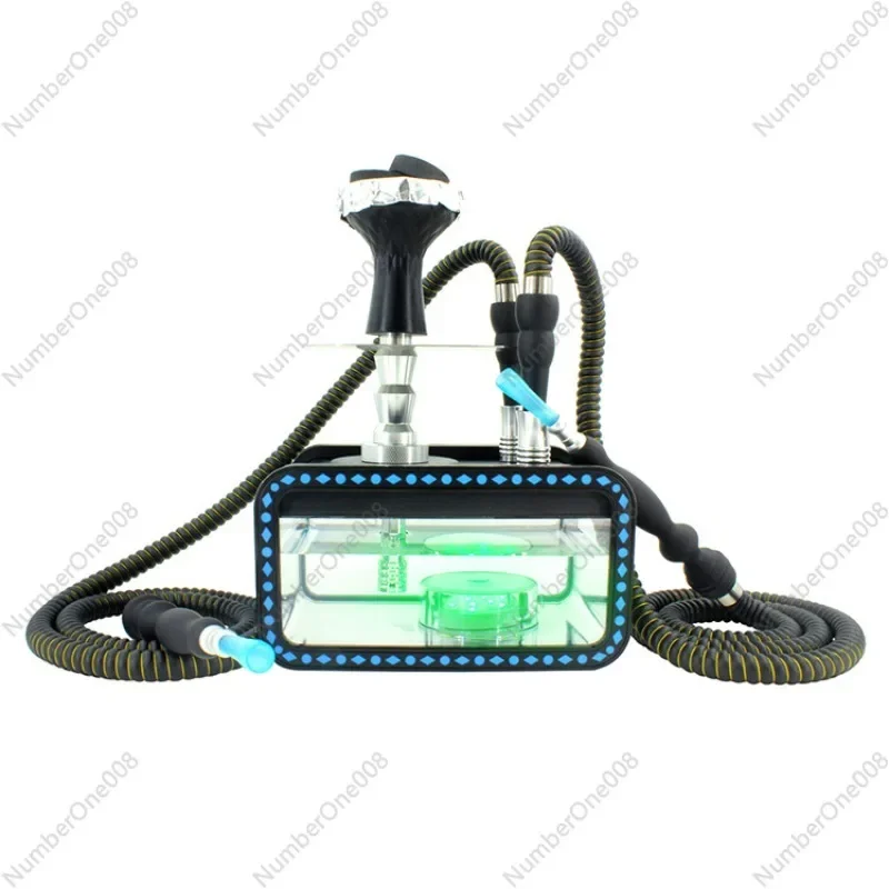 Tank Acrylic Shisha Hookah Arabic Hookah Gun Smoking Pipe Hookah Pipe Accessories Wholesale for Two People