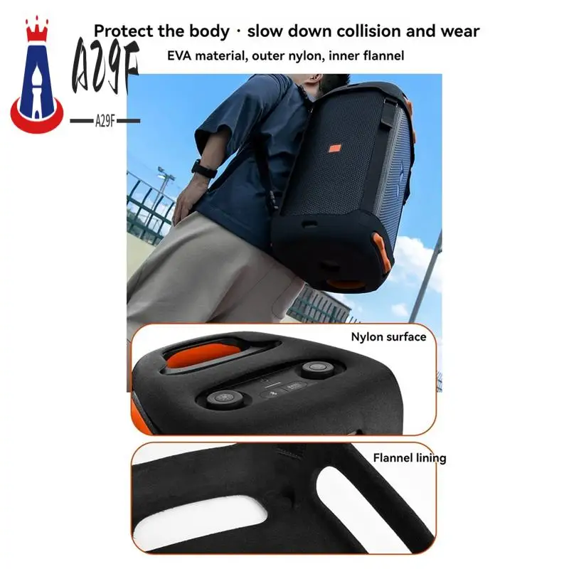 

A29F-Txesign Travel Carrying Case For Partybox 110 Speaker EVA Protective Replacement Cover With Dual Shoulder Strap