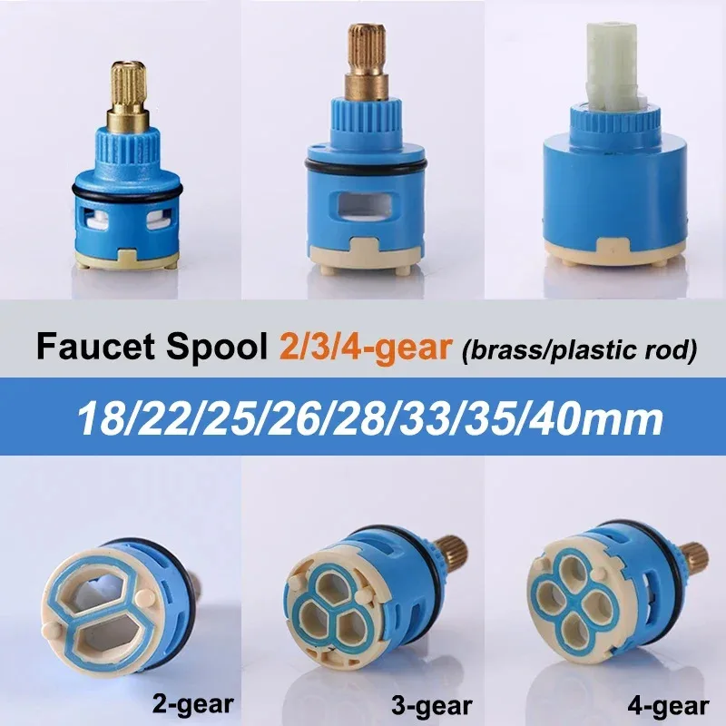 

Faucet Core 2/3/4 Gear Hot/Cold Faucet Spool Home Bathroom 18/22/25/26/28/33/35/40mm Mixed Shower Switch Accessories