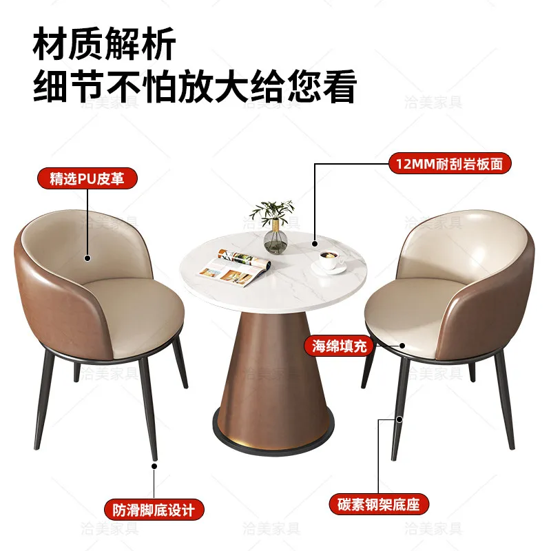 

Комплект из стола и стульев из каменной плиты для переговоров, офисный, гостиничный, конференц-стол для зала, коммерческий, для офиса продаж, для балкона, малый