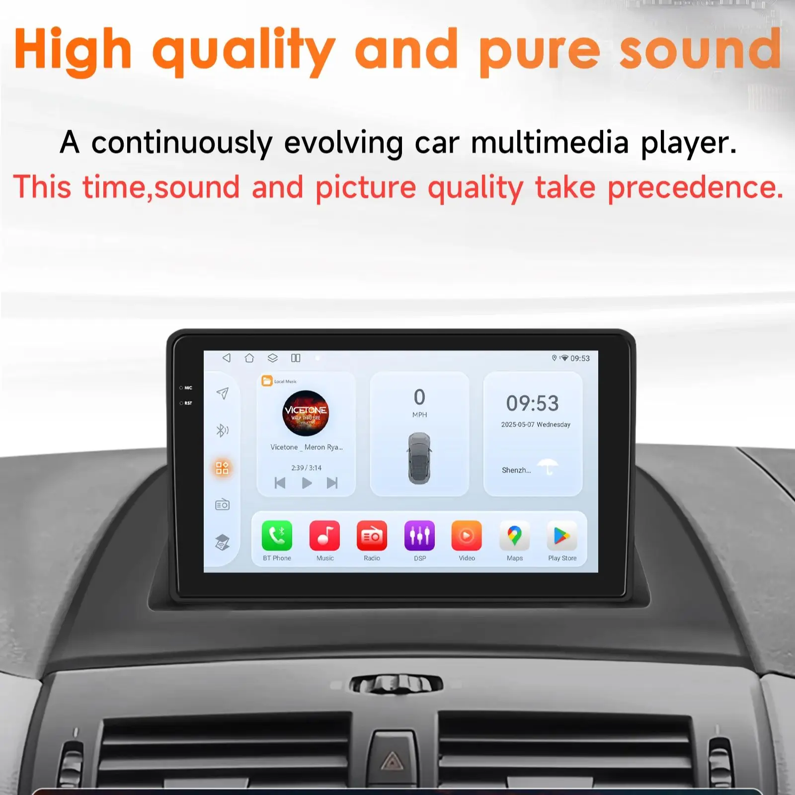 Hizpo 9'' 2Din Android 14 AutoradioFür BMW X3 E83 2004 - 2012 Carplay Android Auto GPS 4G DSP RDS 360Kamera von Snapdragon6115