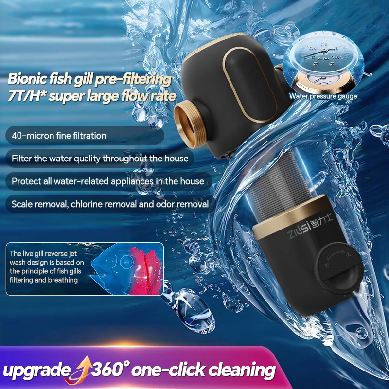 

ZILISI Front filter water purifier household drinking water machine automatic positive backflush cleaning tap water