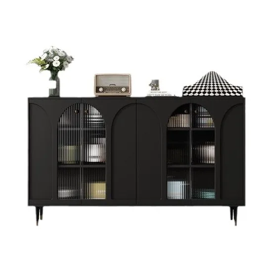 خزانة جانبية للمطاعم، مساحة تخزين متعددة المستويات، خزانة تقسيم غرفة المعيشة الفرنسية العتيقة، خزانة الشرفة على الطراز الكريمي #1