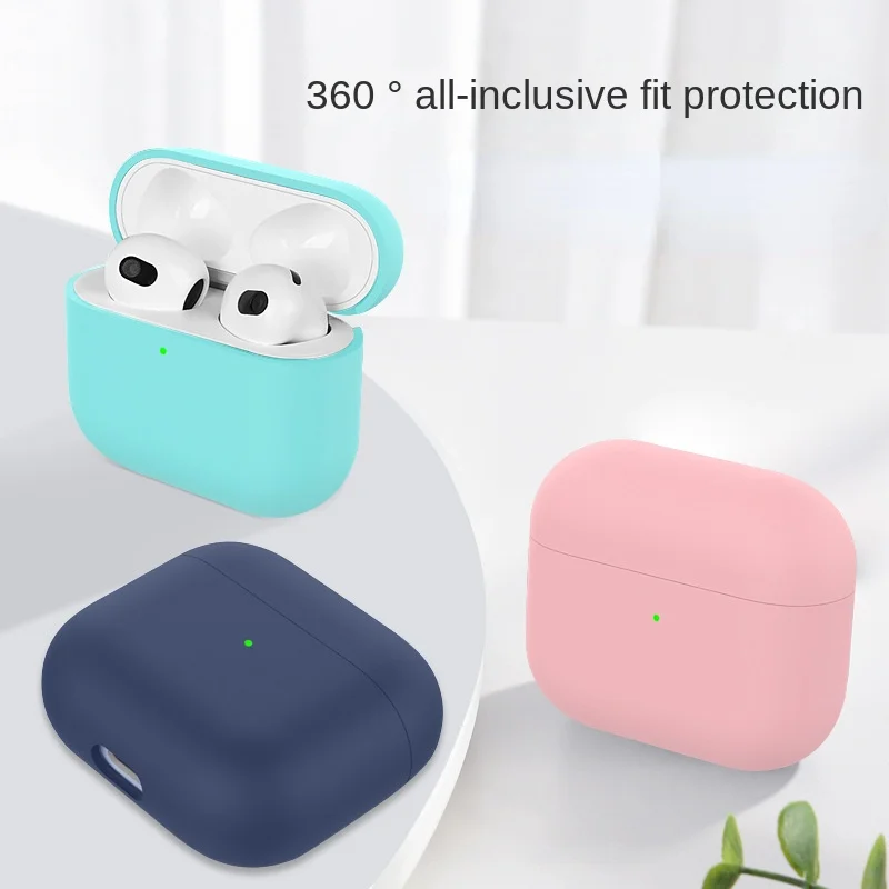 Protective Case for Airpods 3 Silicone Solid Color Split Ultra-thin Protective Case for Airpods 3 Headphone Case