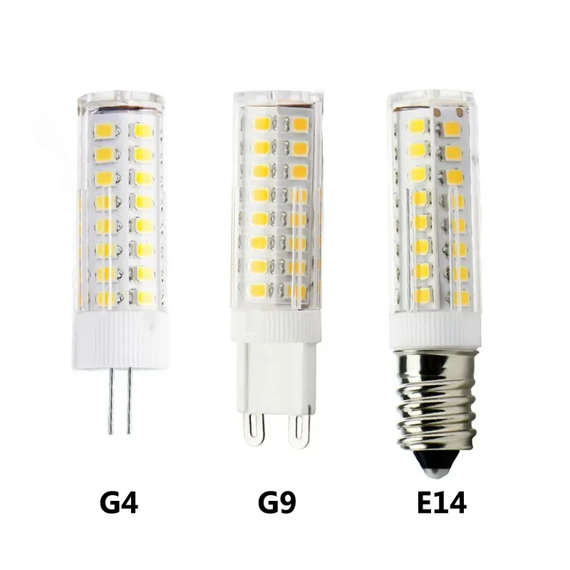 Pop LED E14 G9 Lamp Bulb AC220V 2835 SMD Chip Ceramic LED Light Bulb 7W 9W 12W 15W Replace Halogen G4 For Chandelier Energy Savi