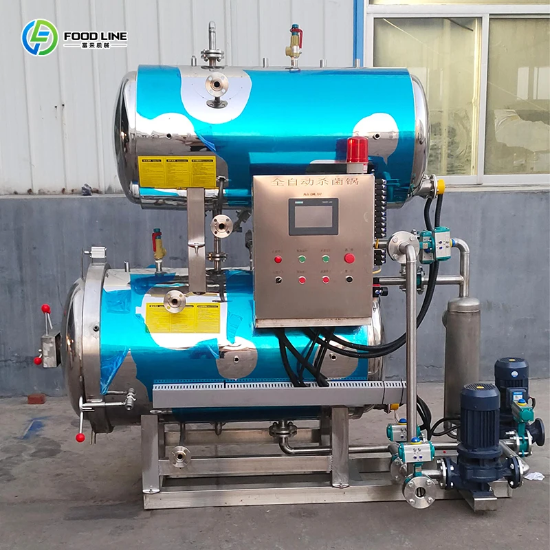 Customized Horizontal Industrial Autoclave Steam Retort Sterilizer for Canning Food