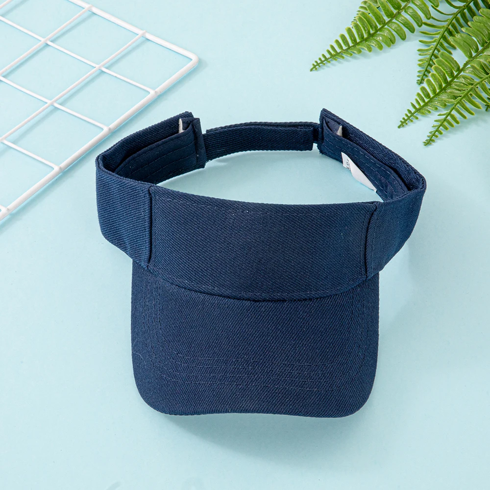 Baumwoll-Sonnenblende für Damen und Herren – Verstellbare Baseballkappe mit offenem Oberteil für Sport, Laufen, Golf, Strand – Mehrere leuchtende Farben – Detail 3