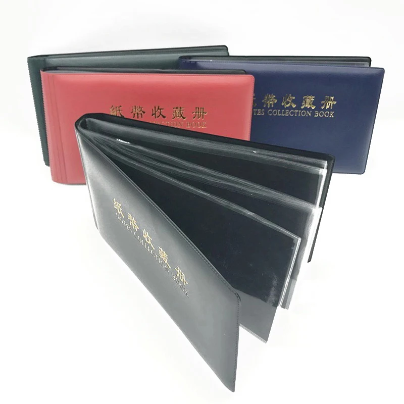 20 Pages Paper Money Collection Album Collection Pockets Money Banknote For Collector Loose Leaf Sheet Protective Bag