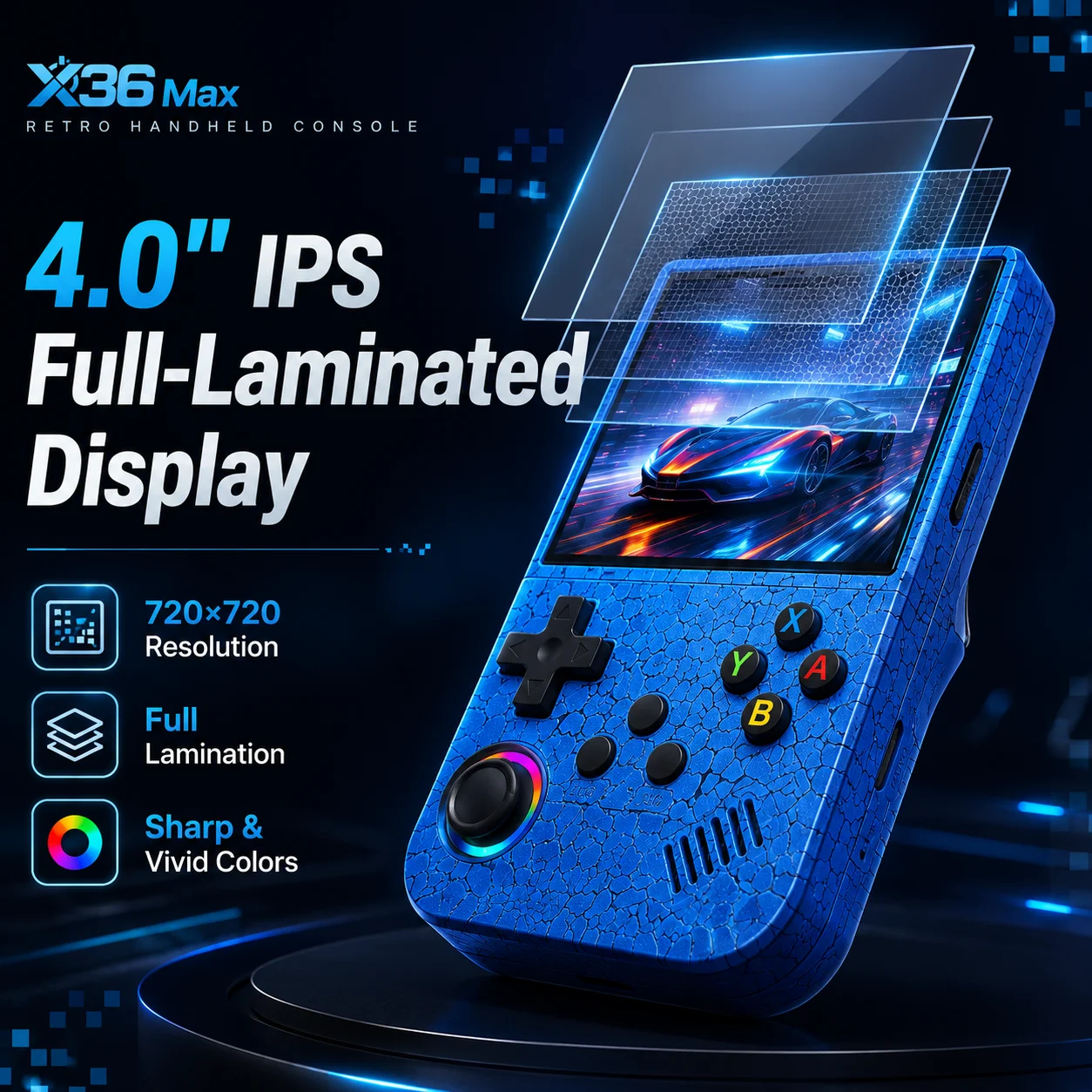 جهاز ألعاب محمول X36max مفتوح - مراجعة Open Source Retro Game Console 4 Inch وسعره