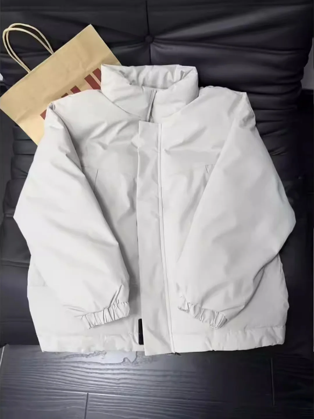 Kaki Color Stand Collar Pilot Jacket Cotton Coat Men Short Thick Warm Outerwear Short Winter Cotton Clothes Baseball Style