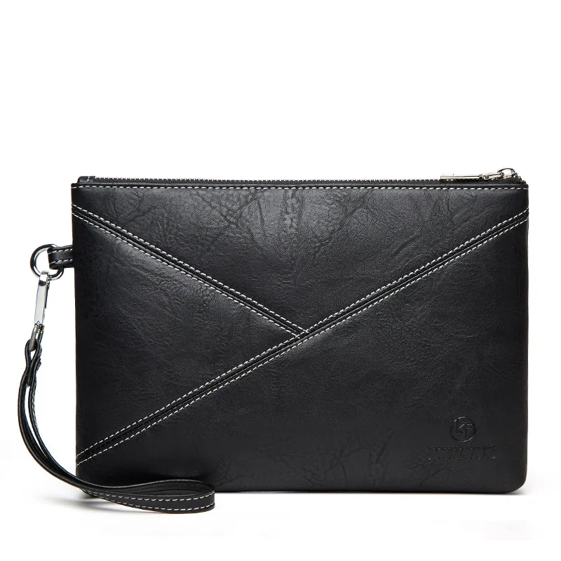 

Модная деловая сумка на запястье на молнии из искусственной кожи, мужской клатч, большая вместительная сумка-конверт, кошельки и сумки для мобильного телефона