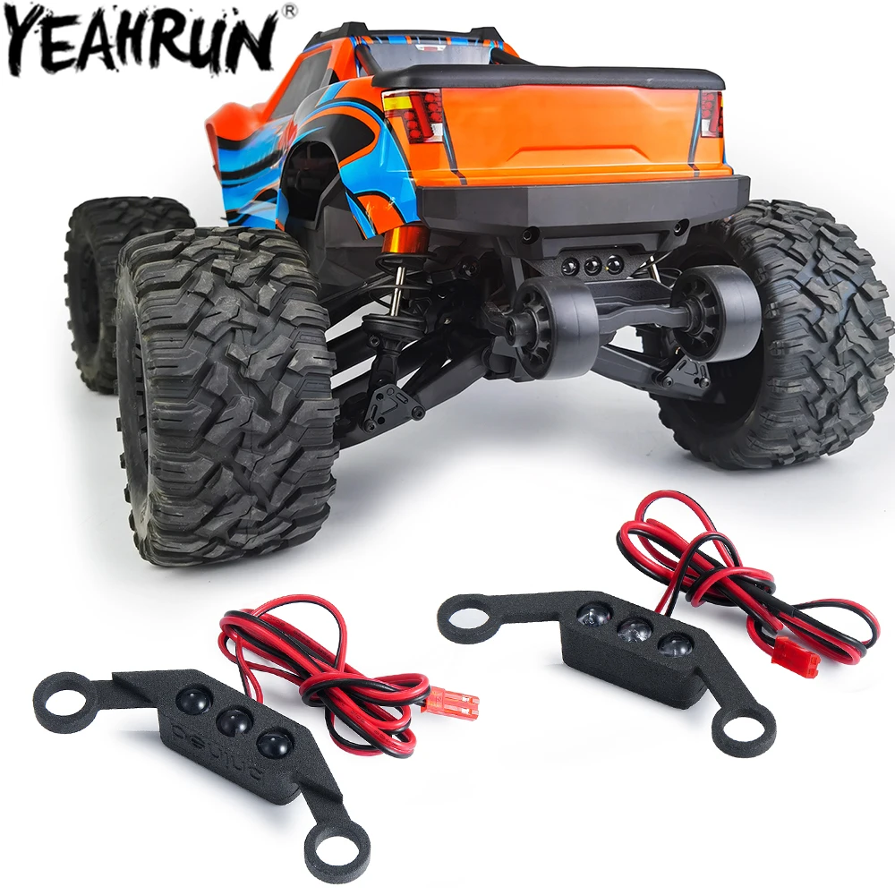 YEAHRUN RC Car LED Lights Front and Rear Spotlight Lamp Bar for 1/10 MAXX WideMAXX Upgrade Parts