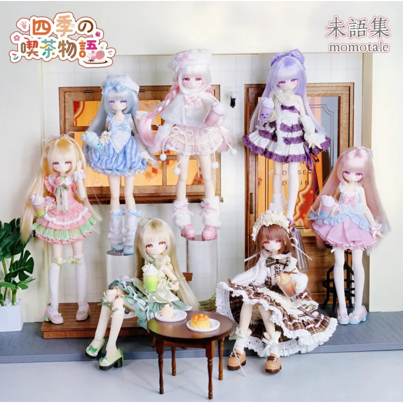 

Genuine Momotale Four Seasons Tea Tales Bjd Blind Box 1/8 Scale Action Figure Collectible Doll Cute Anime Girl Figurine Toy Gift