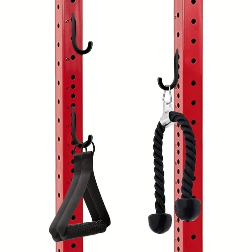 Imagen 2 del producto Soporte para sentadillas, accesorios para almacenamiento de gimnasio en casa, soporte para estante de peso resistente con gancho de almacenamiento, accesorios perfectos para gimnasio, 1 ud.