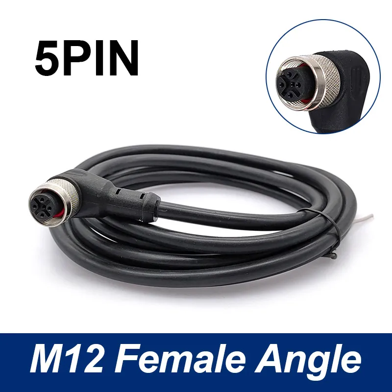 M12 Sensor Connector Kabel Waterdichte plug Mannelijke & Vrouwelijke 4 5 8Pin + 2 m PVC lijn A Type Sensor connectoren