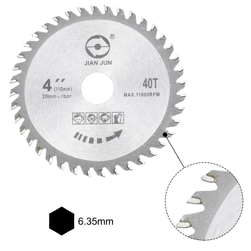 Disco per sega da 4 pollici Parti metalliche da 40 pollici Utensile rotondo Accessori per la lavorazione del legno Taglio circolare Smerigliatrice da 40 denti 2019