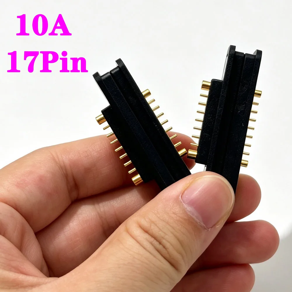 1Pair Waterproof DC Agnetic Pogo Pin Connector Male Female Spring Loaded DC Power 15Pin 10A 36V High Current Socket