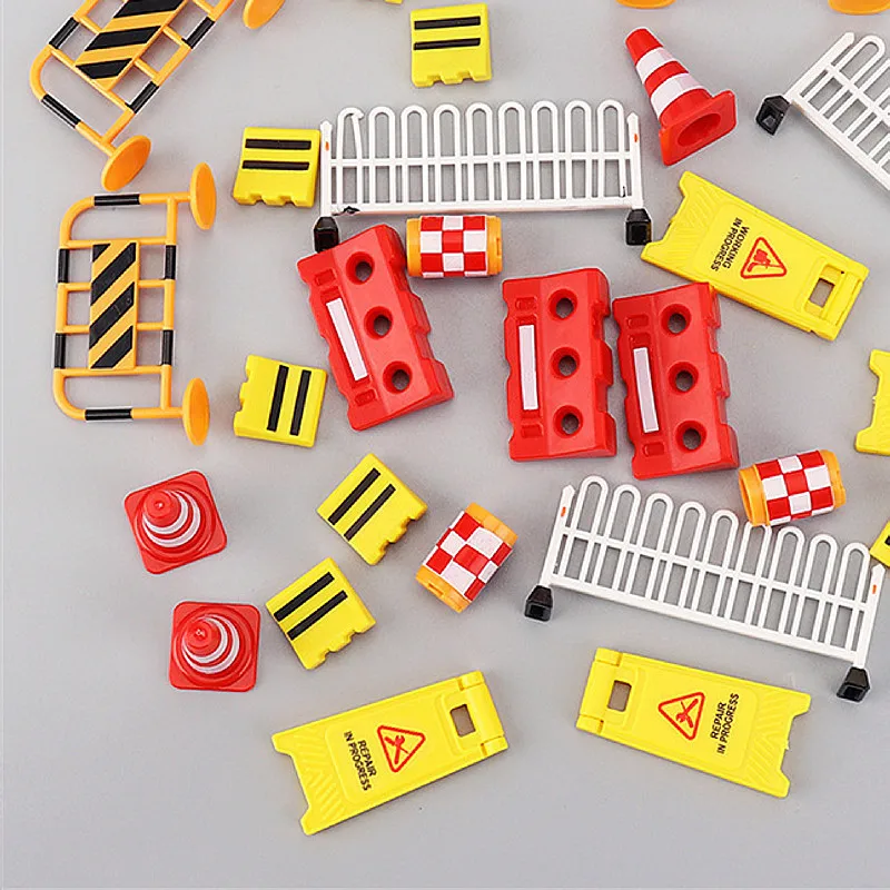 Simulation of Road Construction Traffic Scene Decoration Parts for 1/10 RC Crawler Car SCX10 90046 Traxxas TRX4 RC4WD D90 TRX-4