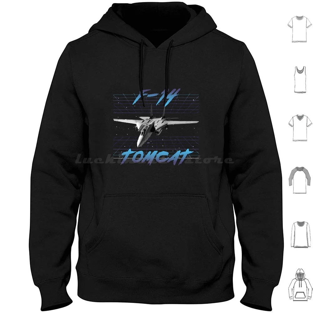 Grumman F-14 Tomcat Fighter Jet Hoodies Long Sleeve Planes Military Airplane F 14 Fighter Jet Pilot Fighter Jet