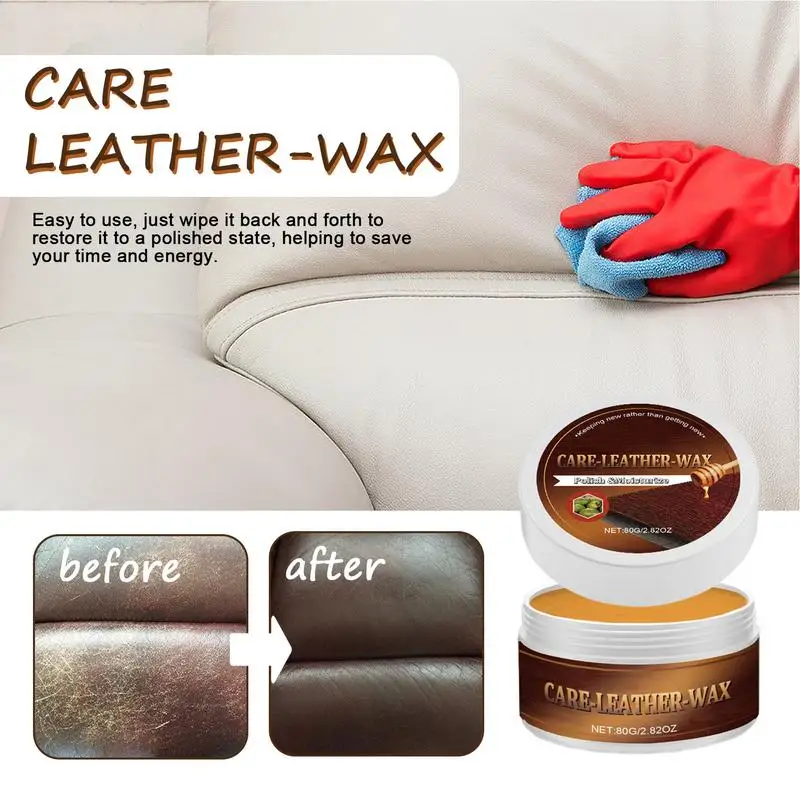 80g Leather Repair Cream Decontamination Maintenance Renovation Polish Waterproof And Repair Cream For Bags Horse Saddle Gloves