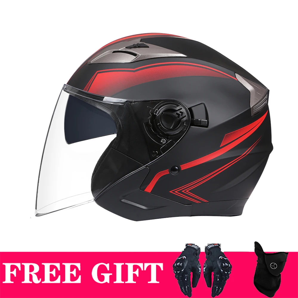 Protective Retro Open Face 3/4 Motorcycle Helmet Outdoor Riding Safety Helmet DOT ECE Approved Bike Casco Four Seasons Capacete