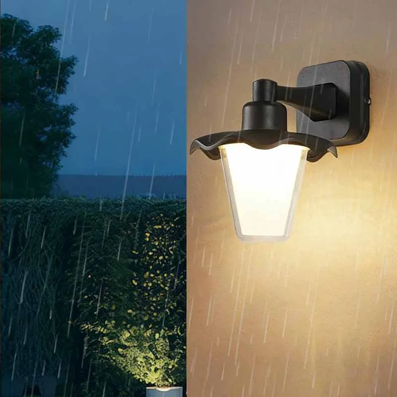 Modern Outdoor LED Porch Wall Lamp IP65 Waterproof Wall Mounted Sconce Wall Light Courtyard Home Exterior Wall Lighting Fxiture