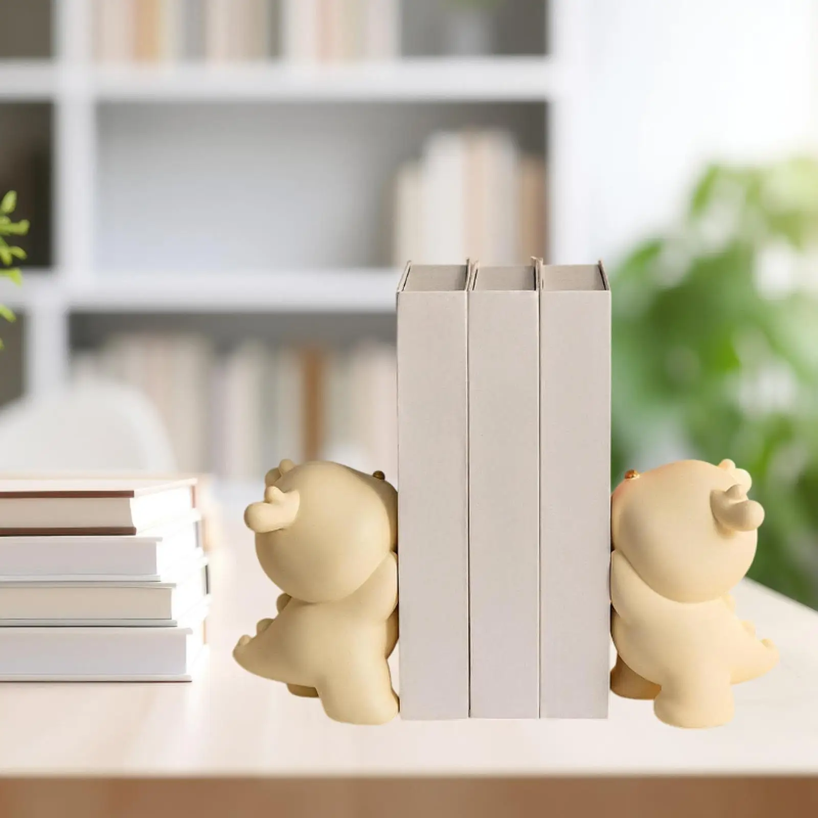 2 個ドラゴンブックエンド高耐久樹脂彫刻ギフト棚ブックストッパー本棚ホルダー、映画高耐久本