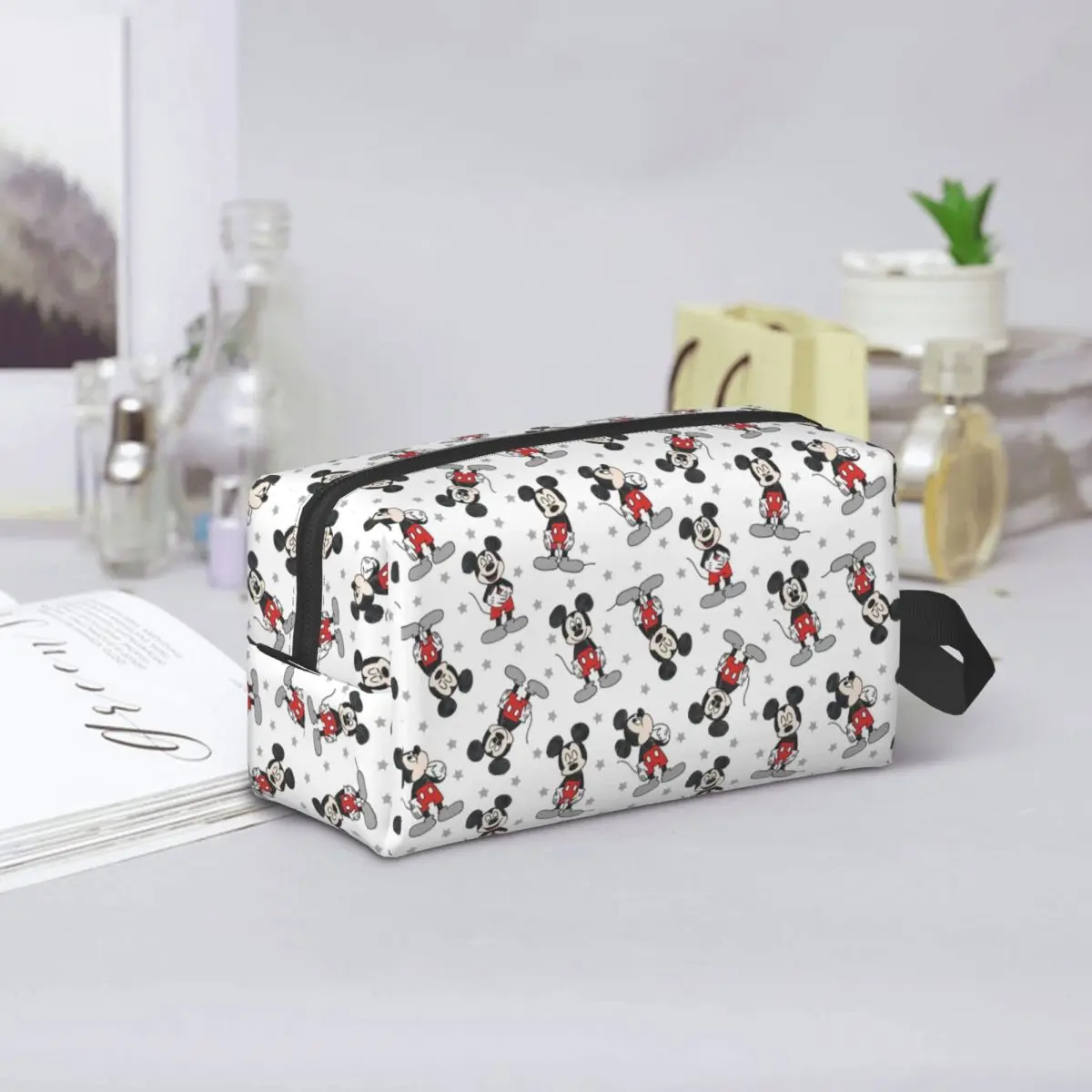 Borsa per il trucco personalizzata Mickey Mouse Star Manga per le donne borse da toilette per la conservazione della moda dell\'organizzatore