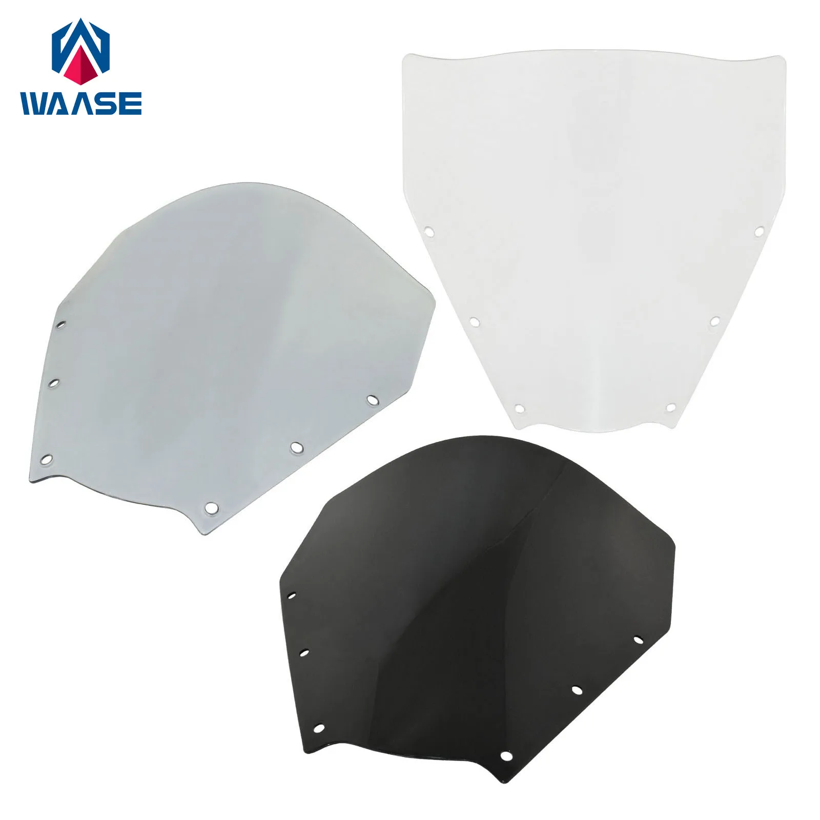 

waase Motorcycle Parts Front Windscreen Windshield Wind Screen Shield For YAMAHA FZ1 FZ-1 FZS1000 Fazer 2001 2002 2003 2004 2005