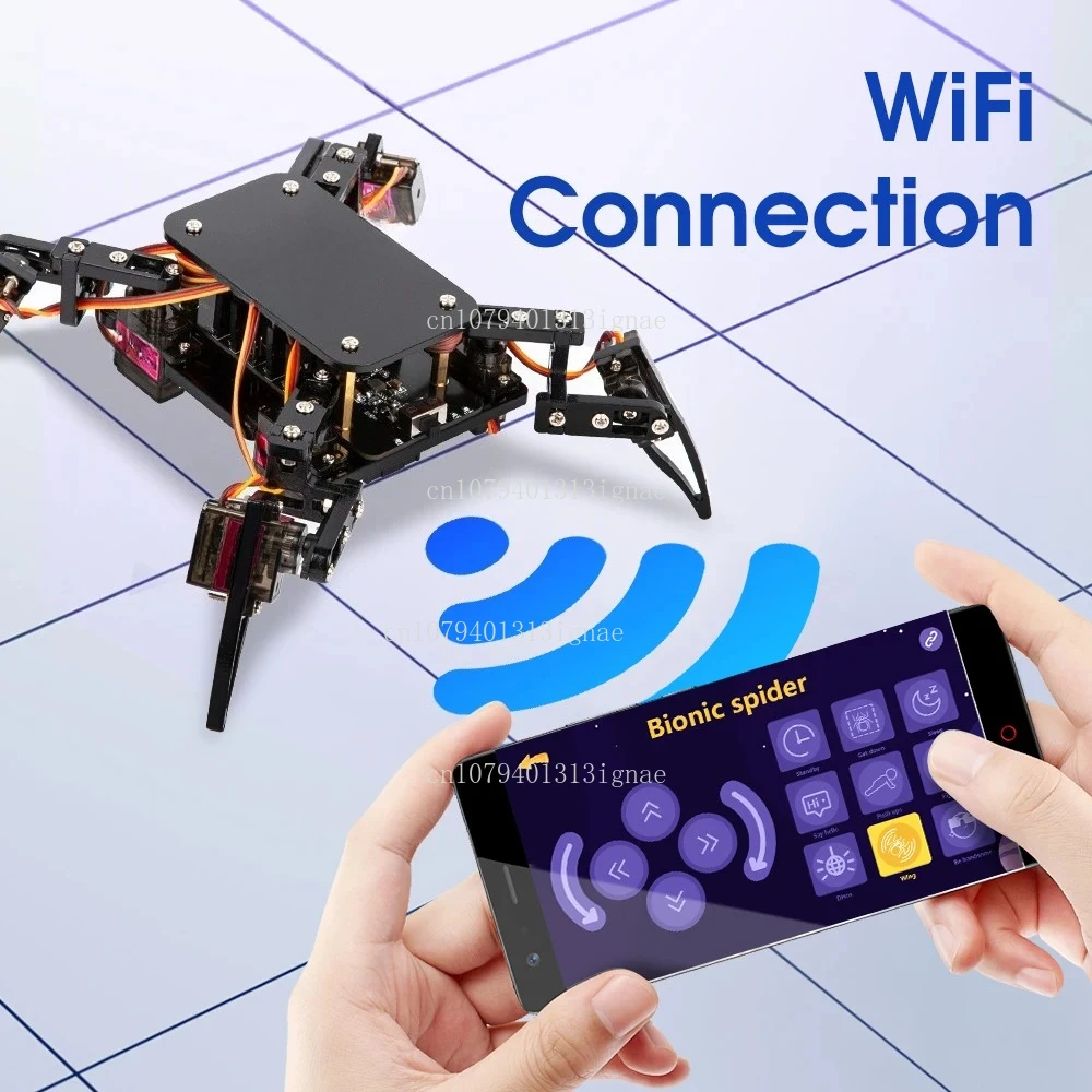 DIY Spider Robot IoT ESP8266 WiFi Wireless IoT Robotic Kit Bionic Quadruped Robot C/C++ Code Starter Kit For Arduino IDE