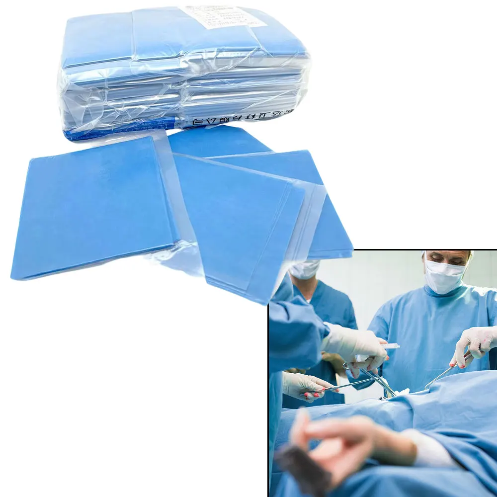 Blue Disposable Nonwoven Surgical Hole Sheets Sterile Drape for Dental Operating Environments Individually Packaged