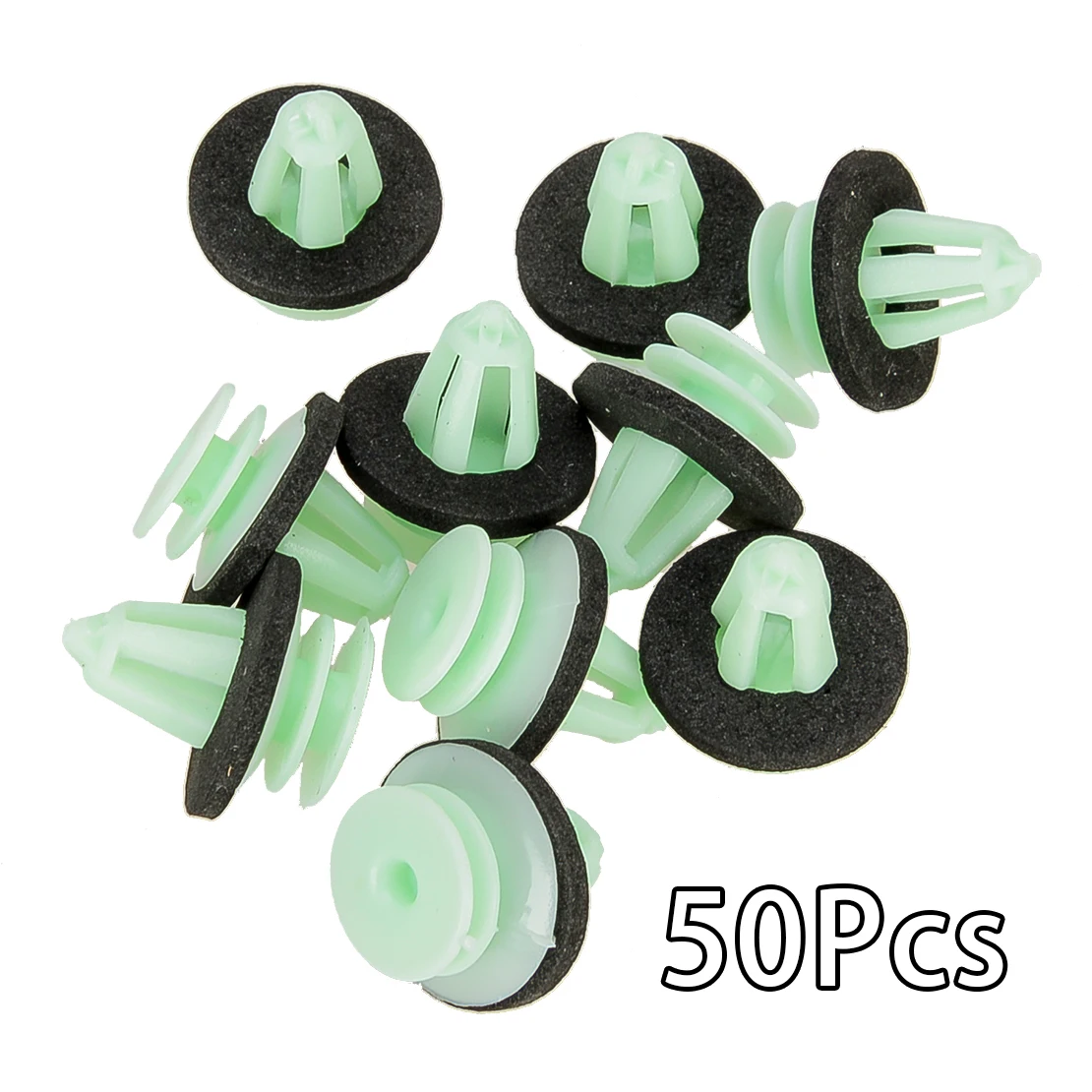 A0079889978 50Pcs Interior Door Panel Trim Fastener Clip with Sealer Green Nylon Fit for Mercedes Benz 300SD CL500 CL600 ML320