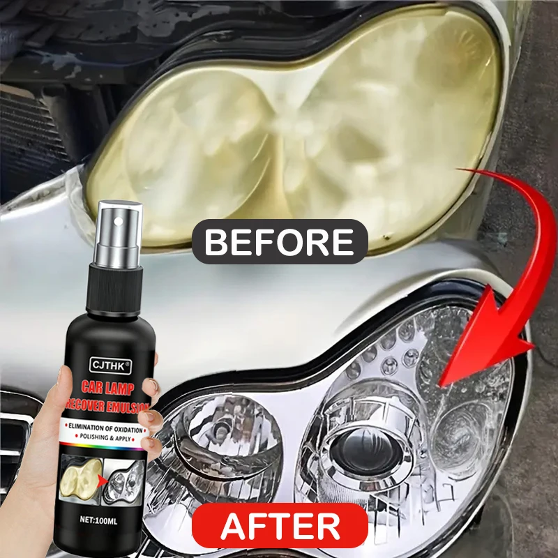 Car Headlight Restoration Polishing Kits Headlamp Scratch Remover Repair Cleaning Paste Remove Oxidation Headlight Polish Liquid