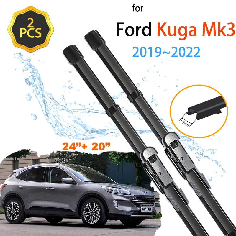 Car Wiper Blade for Ford Kuga Escape Mk3 CX482 2019 2020 2021 2022 Front Windscreen Windshield Wipers Brushes Auto Accessories