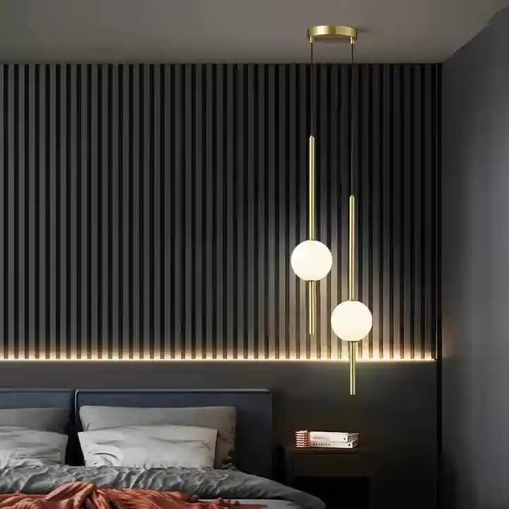 

Home Decoration Modern Dining Room Pendant Lamp Creative Glass Ball Pendant Light for Living Room Gold Chandelier