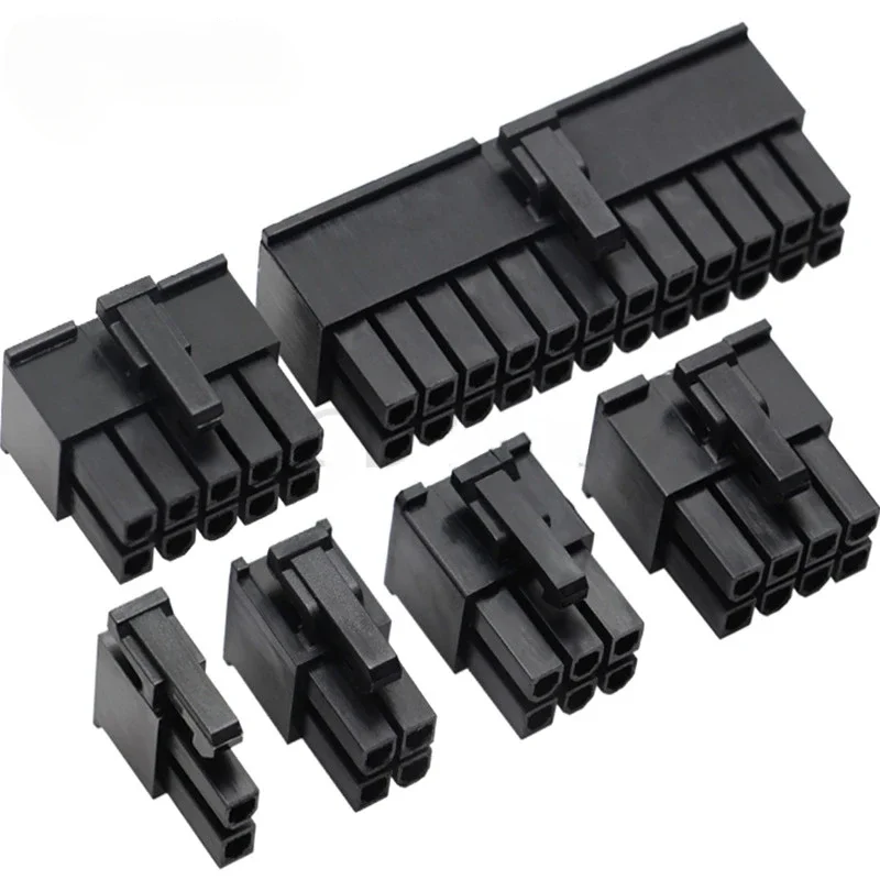 

10sets MX3.0 3.0mm Pitch Micro-Fit 3.0 Connector Housing 2*1/2/3/4/5/6/8/10/12 Pin Male shell + Terminal 43030 2P/3P/4P/5P