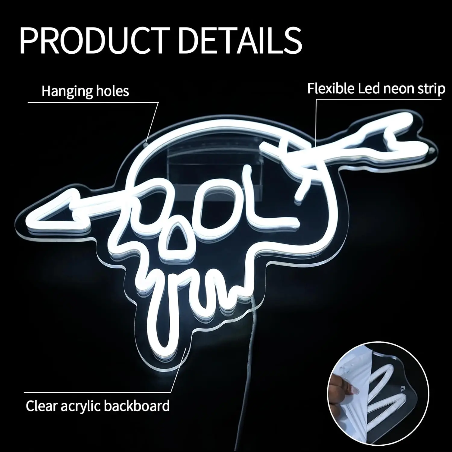 Skull Neon Sign Neon Light For Room Neon Signs For Wall Decor LED Sign For Room Bedroom Bar Halloween Decor Home Party