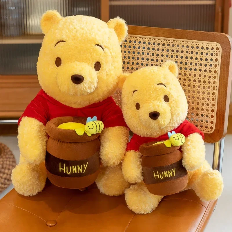 75 Cm Big Size Cartoon Disney Winnie The Pooh Soft Plushies Honey Jar Winnie The Pooh Stuffed Animal Doll Children Birthday Gift