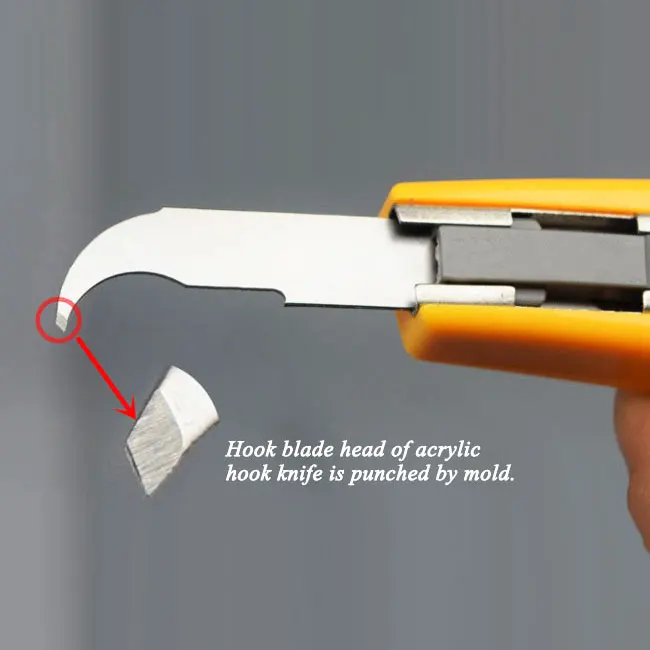 Acrylic Hook Craft Knife Cutting Tool with 3pcs Olecranon Blade Head