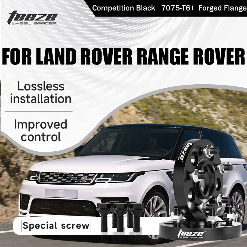 

Проставки колесные Teeze, 2 шт., 5x120, 72.6, M14x1.5, с центровкой ступицы, черные, кованые, для Land Rover Range Rover 2005-2025, 15/20/25/30/35 мм