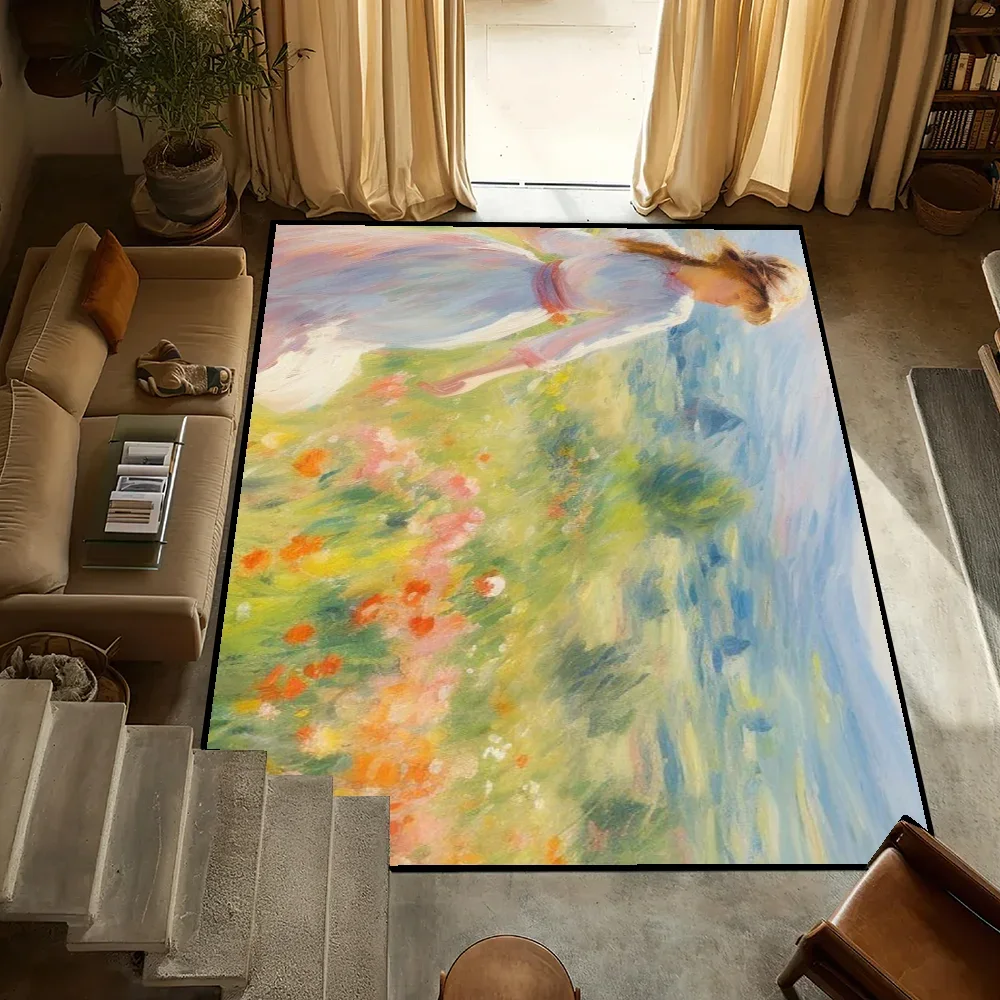 

Art Pierre Auguste Renoir Small Bedside Kitchen Bath Living Home House Bedroom Floor Mat Doormat Large Carpet Rug Decoration