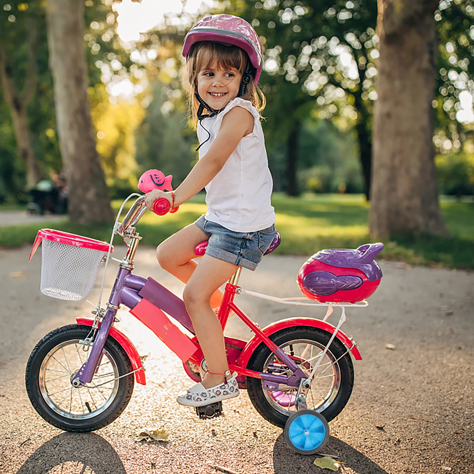 

Professional Auxiliary Wheels Durable Safe Practical Wonderful Balance Support for Beginners Kids Train Mute Wheels Easy to