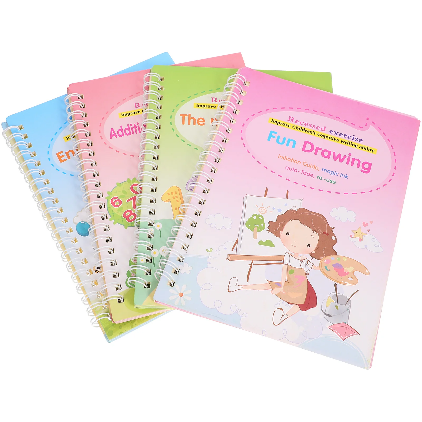 

1 Set Practice Copybook Grooved Handwriting Book English Writing Training Tool Preschool Learning Supplies Handwriting