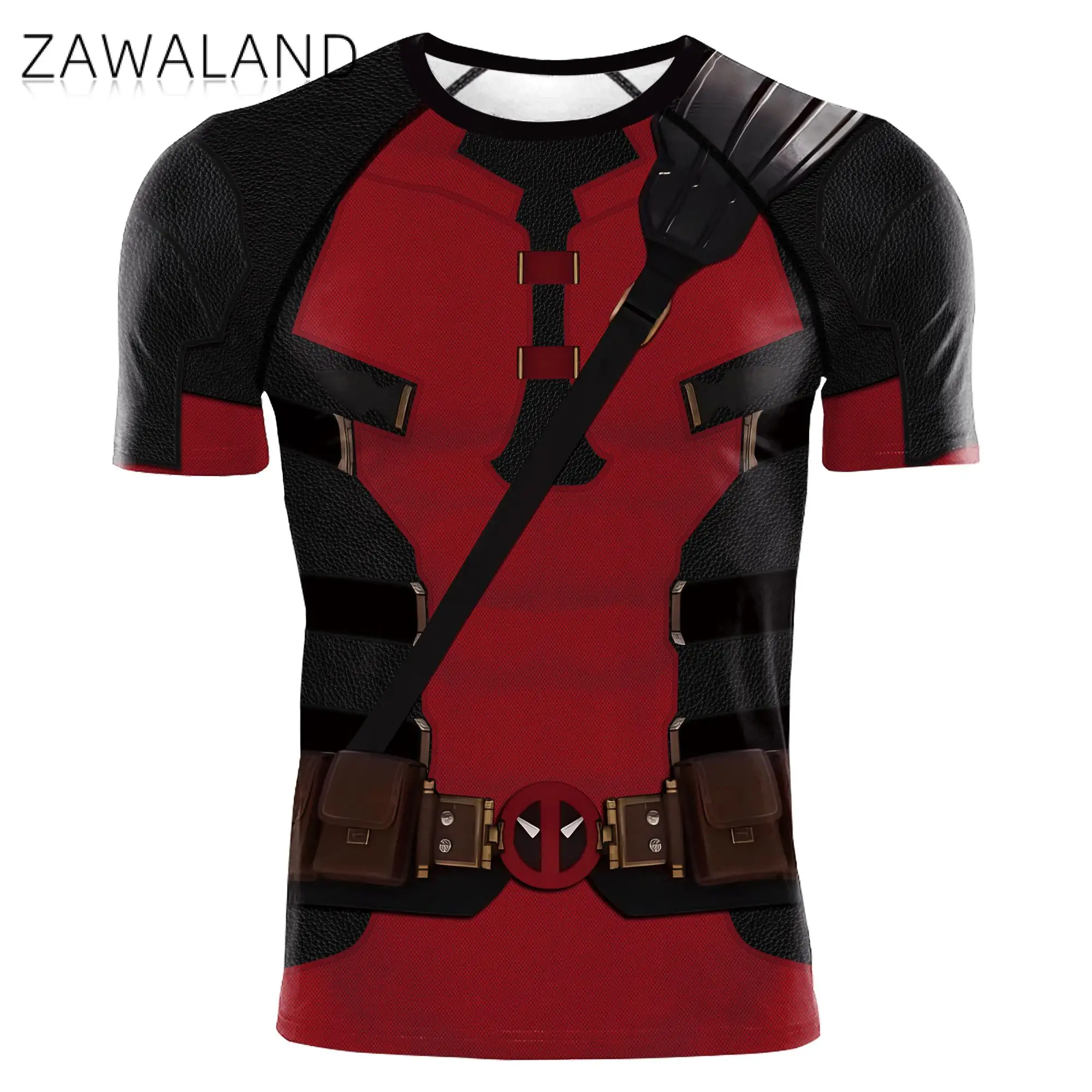 Zawaland Wolverine Deadpool Sets Cosplay Costume Men Halloween Superhero Top Trousers 3D Printing Holiday Party Outfit Clothing