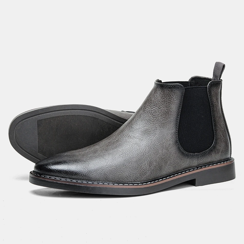 40~46 Men Chelsea Boots Brand Retro Comfortable 2024 Fashion Men Boots #KD5241